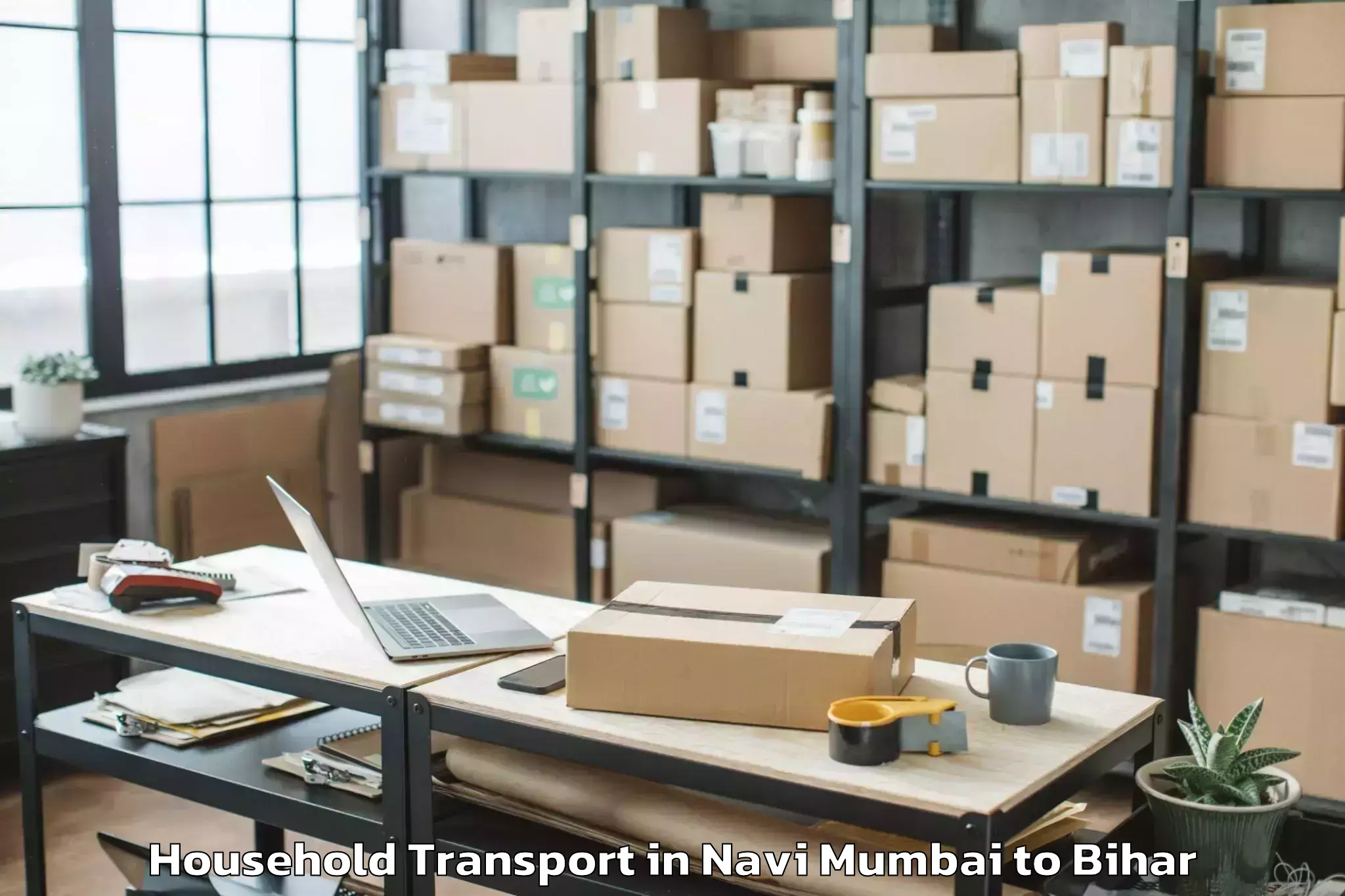 Professional Navi Mumbai to Laukaha Household Transport